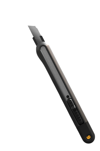 Cuțit pliabil HT4009 Cuțit de lucru retractabil cu corp ergonomic Lamă pentru tăieturi precise Pachete de hârtie folie Birou uz casnic