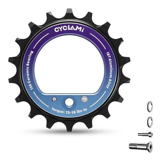 CYCLAMI 18T Vaihtajan Kela Pro Shimano 12 Vaihdetta Alumiiniseosta Keraaminen Laakeri Musta ja Violetti Sininen Pyörälle
