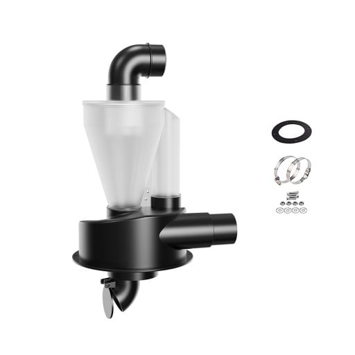 Cyclone Separator with Transparent Container and Internal Diameter of 2.5'' Complete Separation System with Installation Kit for Vacuum Cleaners