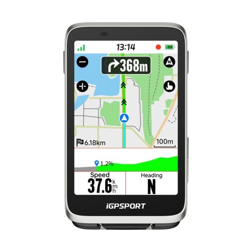 Cykelcomputer med navigation og 32GB USB-C vandtæt lager 35 timers batteri til cykling og ruteovervågning med højdeprædiktionsfunktion