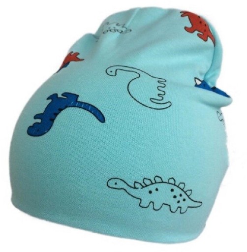 Czapka dziecięca z dinozaurami