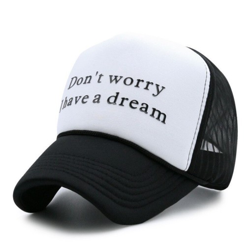 Czapka z daszkiem typu trucker z napisem