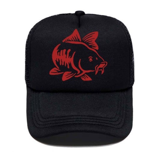 Czapka z daszkiem typu trucker z rybą T286