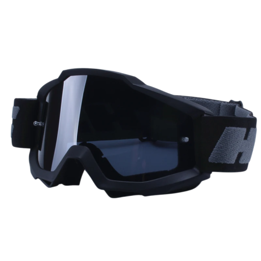Czarne okulary ochronne motocyklowe z ciemnymi szkłami 20 x 10,3 cm Okulary motocyklowe chroniące przed słońcem i wiatrem Ciemne szkła do jazdy dziennej