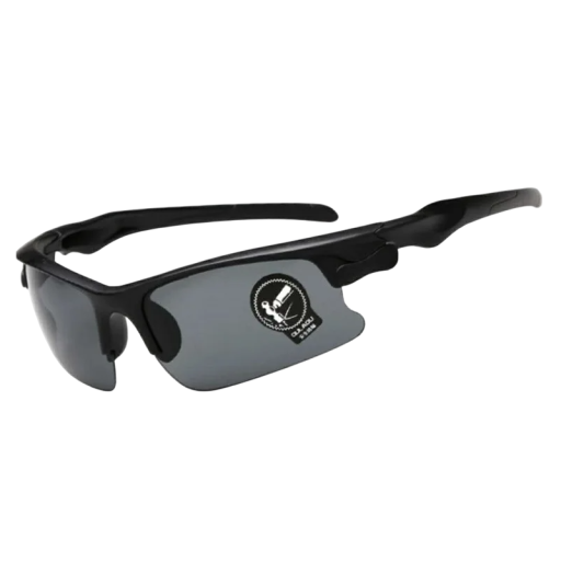 Czarne okulary sportowe 7,1 x 4,1 cm Antyodblaskowe Do jazdy na rowerze Jazda samochodem Aktywności na świeżym powietrzu Lekka oprawka Trwała konstrukcja