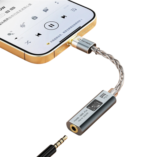 DAC převodník z USB C na 3,5 mm dvoučipový zesilovač UAC2.0 Hi-Res PCM 32 bit a 384 kHz hliníkové tělo pro sluchátka do 600 ohmů