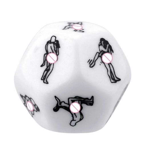 Dado de 12 lados com 12 imagens diferentes de posições e brincadeiras sexuais para apimentar momentos íntimos Embalagem discreta