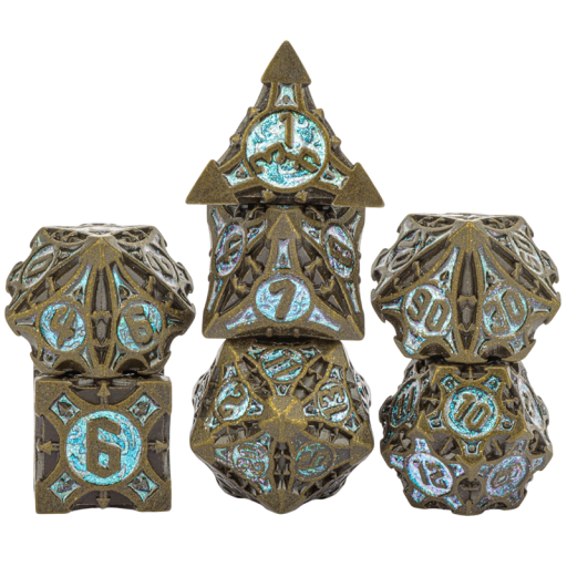 Dados geométricos 7 piezas Bordes afilados RPG set para juegos de mesa Dragones y Mazmorras juego de rol dados poliedros