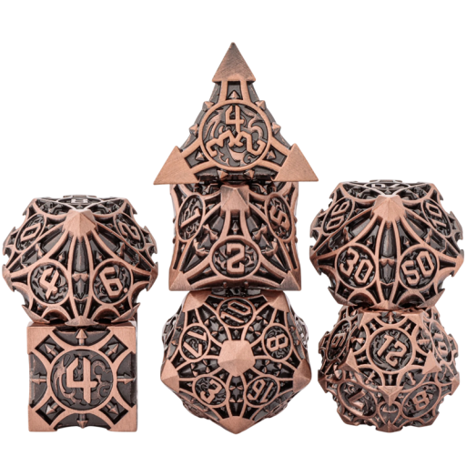 Dados geométricos 7 piezas Bordes afilados RPG set para juegos de mesa Dragones y Mazmorras juego de rol dados poliedros