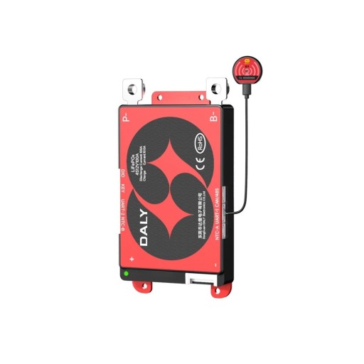 DALY Smart BMS 16S 48 V 100 A beskyttelsesmodul til LiFePO4-batterier 65 x 123 x 14 mm Bluetooth RS485 CANBUS NTC rød til lithiumbatterier