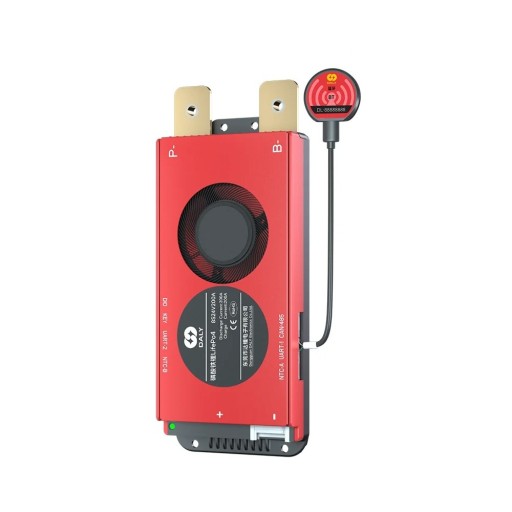 DALY Smart BMS 16S 48 V 200 A beskyttelsesmodul til LiFePO4-batterier 66 x 164 x 21 mm Bluetooth RS485 CANBUS NTC rød til lithiumbatterier