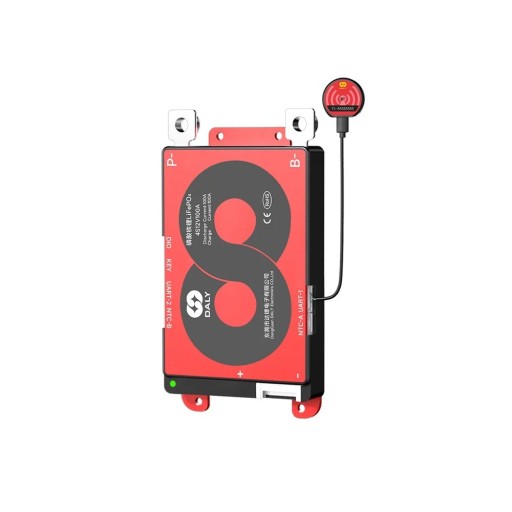DALY smart BMS 4S 12 V 100 A Balancer Bluetooth og NTC sensor 65 x 123 x 14 mm til LiFePO4 batterier Rød Campingvogne og solenergi
