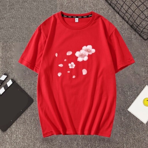 Dam T-shirt med blomtryck A1303