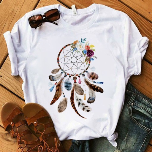 Dam T-shirt med drömfångare