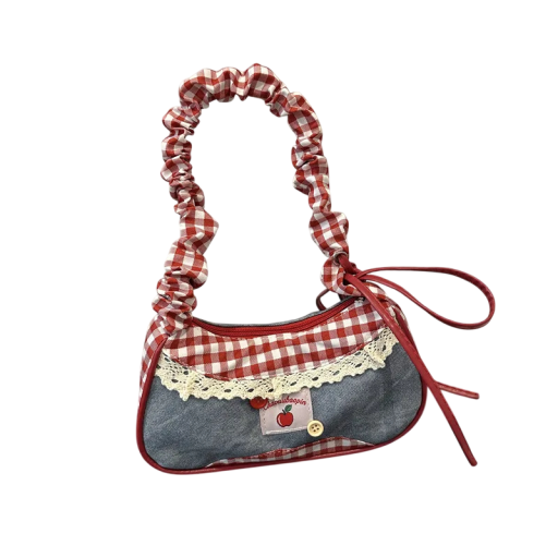 Dame casual taske med ternet mønster 30 x 9,5 x 57 cm Let taske af nylon og polyester til daglig brug