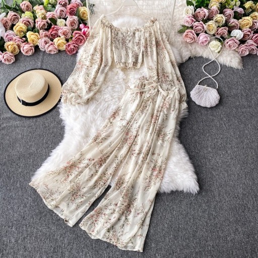 Dame crop top og bukser B1048