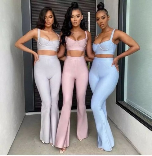 Dame crop top og bukser B925