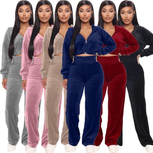Dame crop top og joggingbukser B934