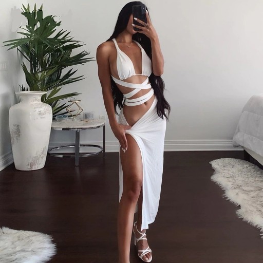 Dame crop top og nederdel B1204