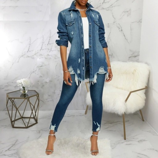 Dame denimjakke P1860