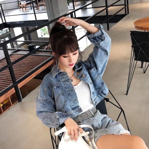 Dame denimjakke P2102