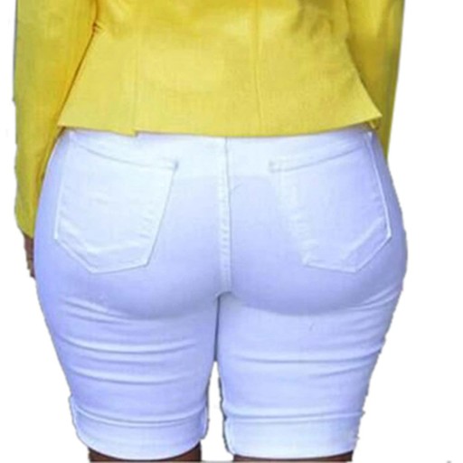 Dame denimshorts med huller Elizabeth