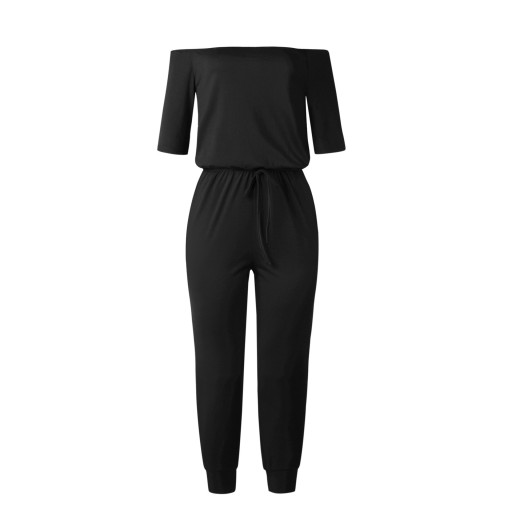 Dame jumpsuit med skulderlukning