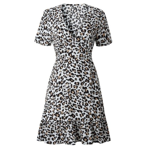 Dame leopardkjole P607