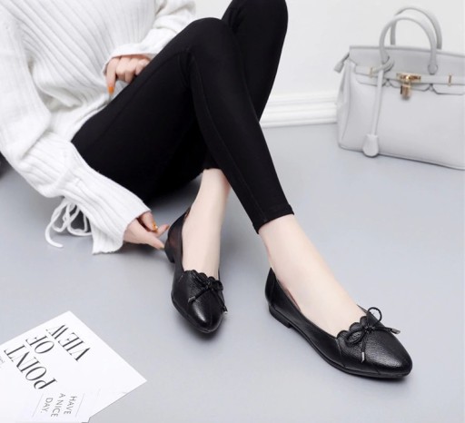 Dame loafers med hæl A843