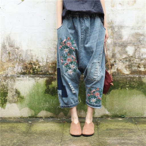 Dame oversized jeans A334