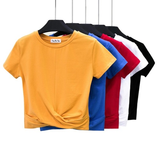 Dame plisseret T-shirt A1085