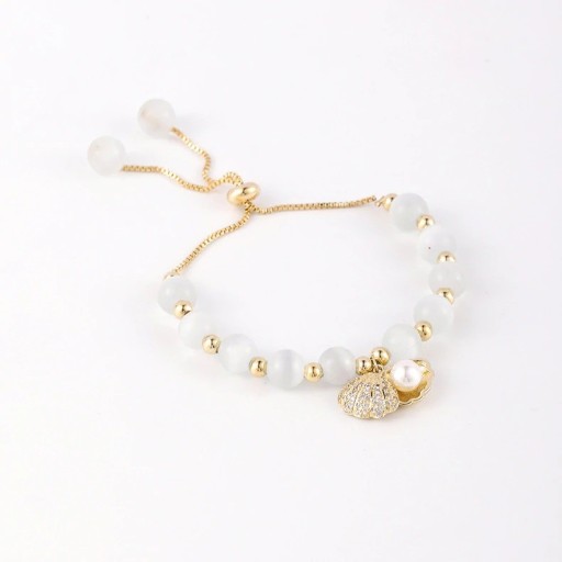 Dame pull-up armbånd med perle H504