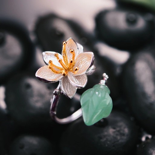 Dame ring blomst D1320