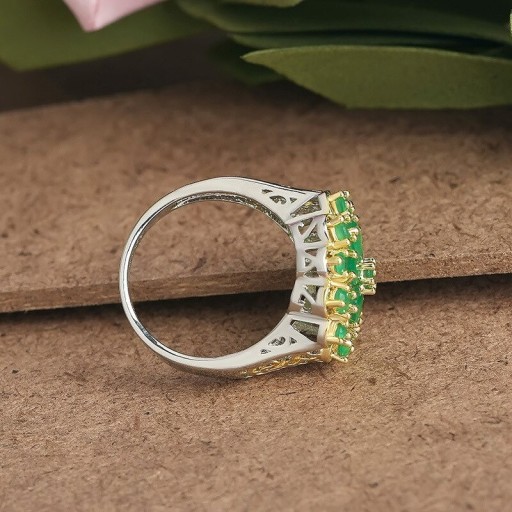 Dame ring med blomst D1494