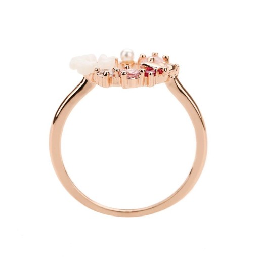 Dame ring med blomst D2563