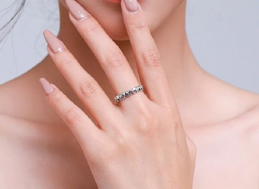 Dame ring med elefant D1640