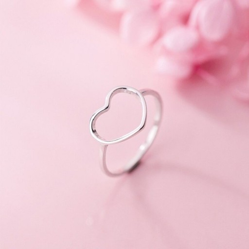 Dame ring med hjerte D1075