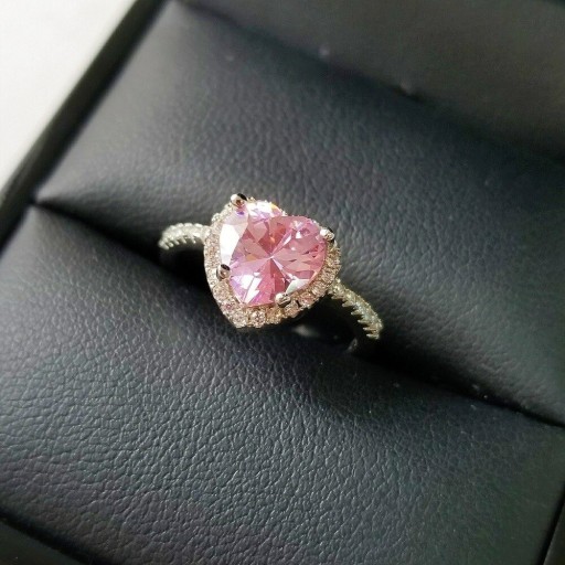 Dame ring med hjerte D1132