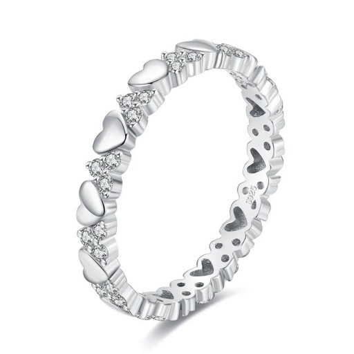 Dame ring med hjerte D1146