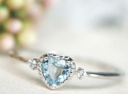 Dame ring med hjerte D1214