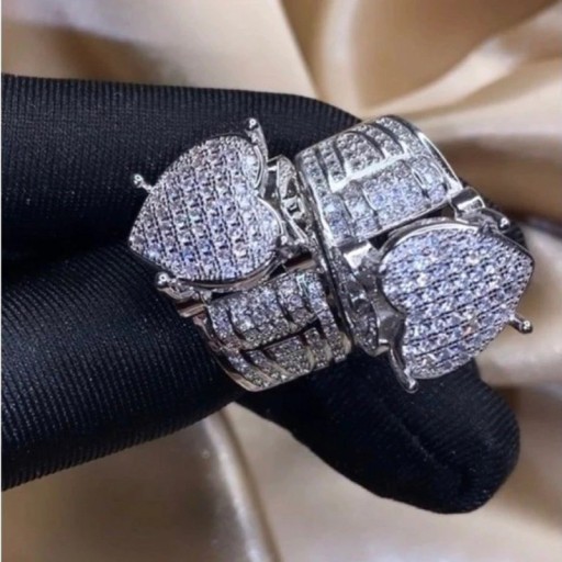 Dame ring med hjerte D1297