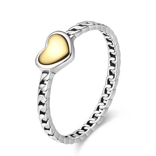 Dame ring med hjerte D1303