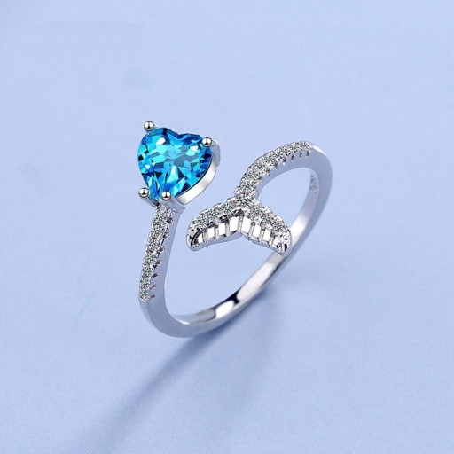 Dame ring med hjerte D1359