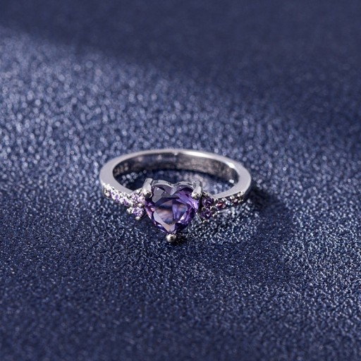 Dame ring med hjerte D1436