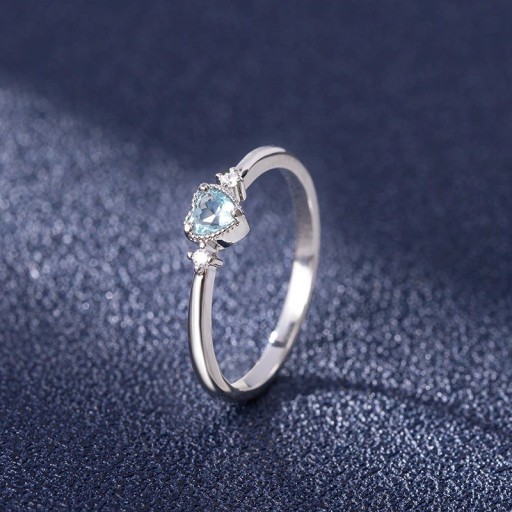 Dame ring med hjerte D1495