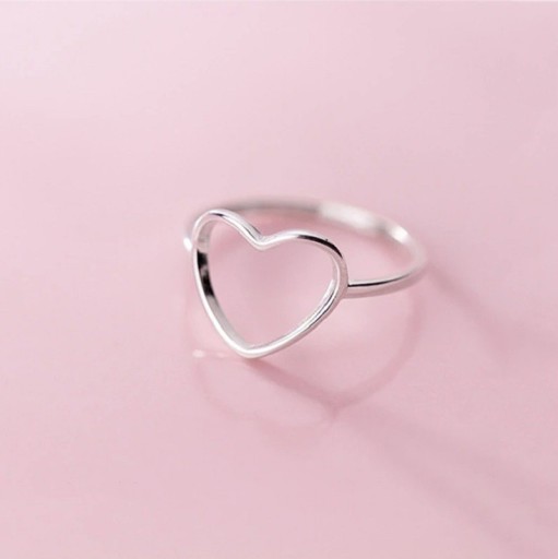 Dame ring med hjerte D1682