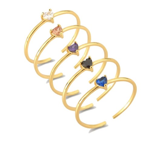 Dame ring med hjerte D1689