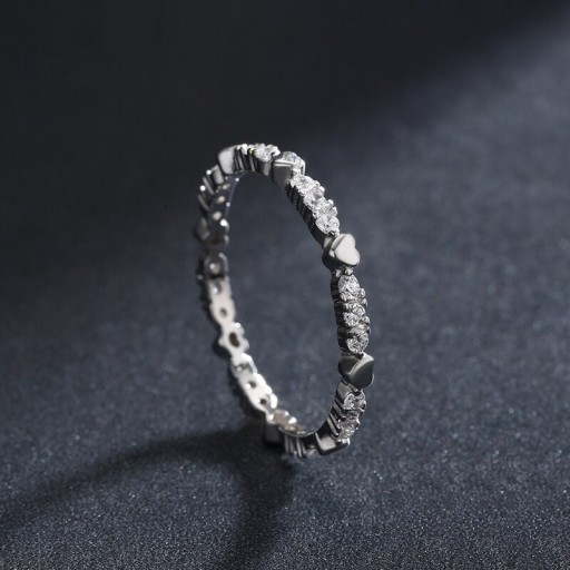 Dame ring med hjerte D1736