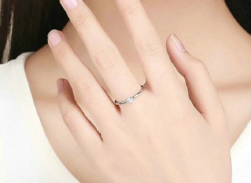 Dame ring med hjerte D1775