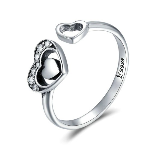 Dame ring med hjerte D1834